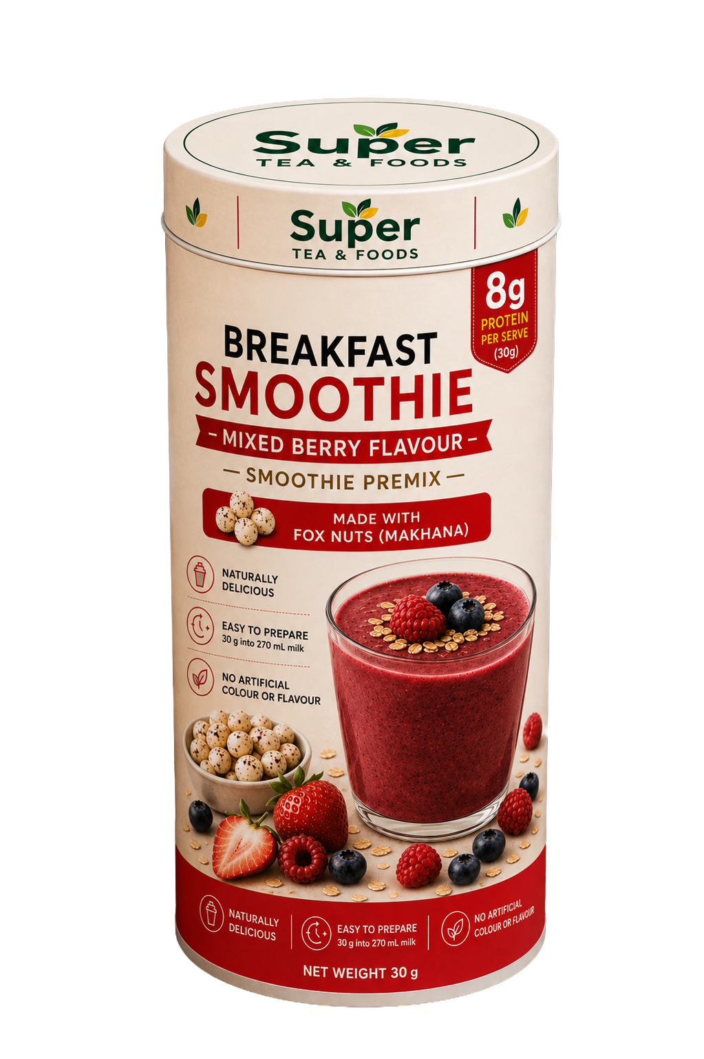 Breakfast Smoothie Mixed Berry Flavour 30g