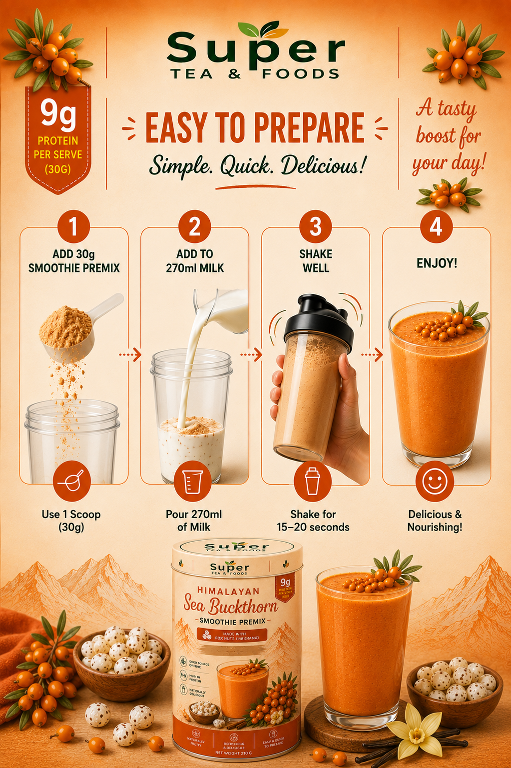 Himalayan Sea Buckthorn Smoothie Premix